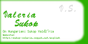 valeria sukop business card
